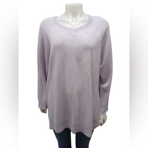 Lord & Taylor EUC 100% Cashmere Sweater Pale Lilac Size 1X
